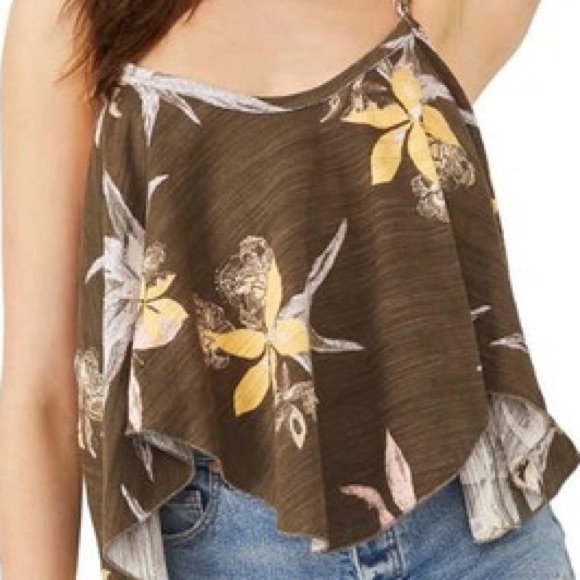 Free People HEY GIRL COTTON TANK TOP IN ARMY COMBO - Picture 4 of 9